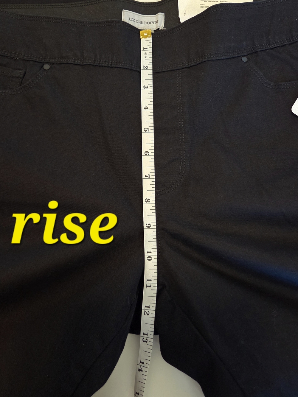 Liz Claiborne Black Straight-Leg Jeggings, Size Large - Picture 11 of 15